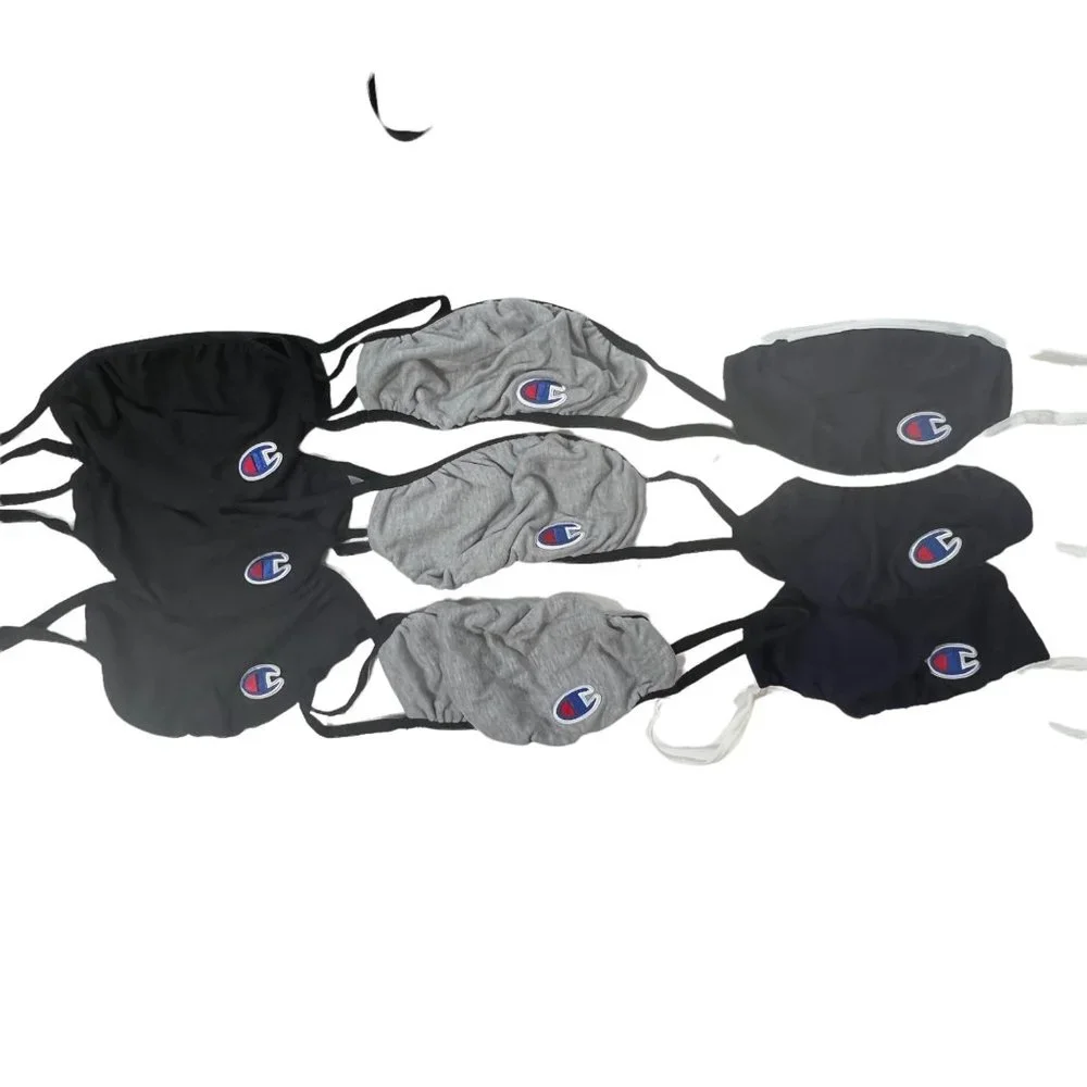 Champion 9 Adult Face Masks 3 Boxes Of‎ 3 Black, Navy, Concrete L/XL Reusable